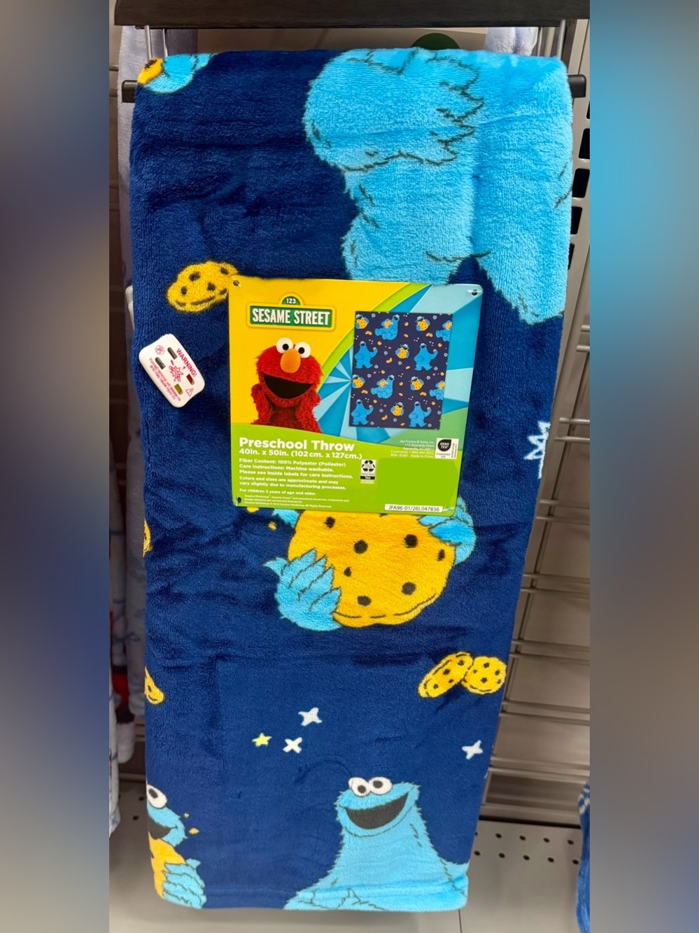 sesame street Cookie Monster plush blanket throw